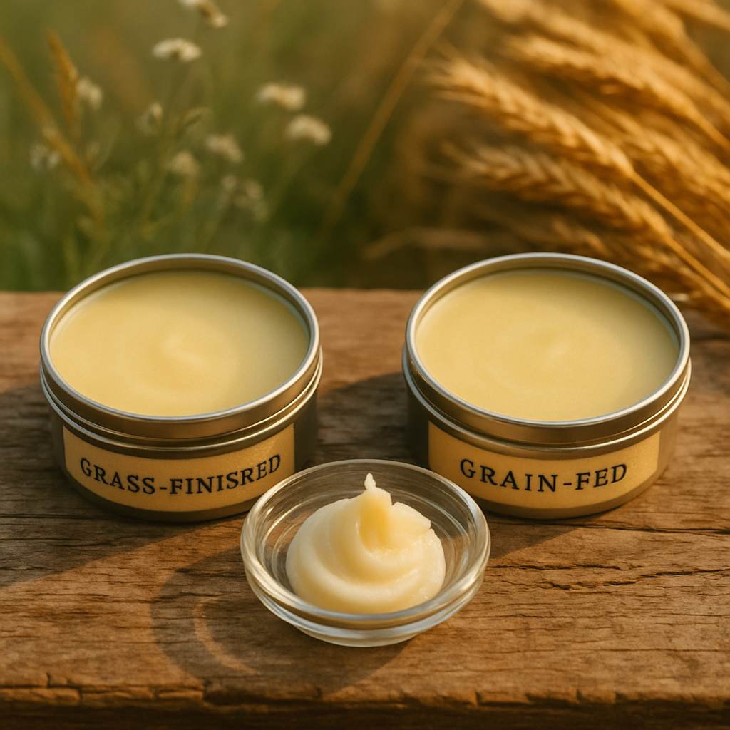 Grass-Finished vs Grain-Fed Tallow — Why It Matters for Skincare