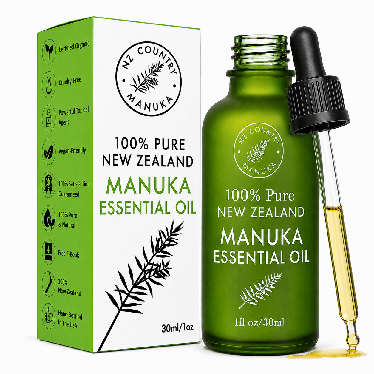 Pure Manuka Oil - 30ml 100% Organic NZ Essential Oil
