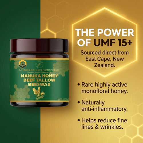 Power of UMF 15+ Rare Manuka Honey, Anti-Aging, Anti-wrinkles, Reduce Fine Lines