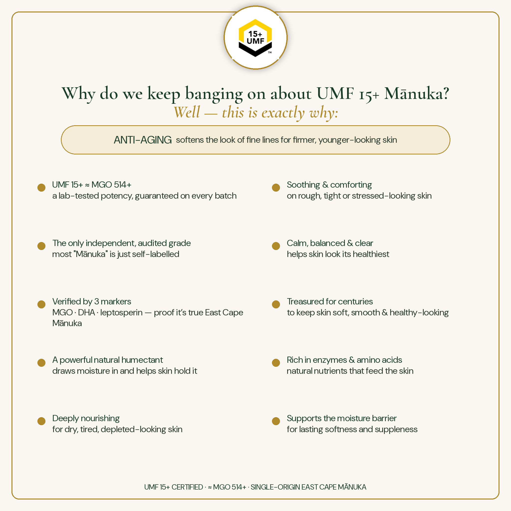PRE-ORDER · Manuka Honey Tallow Balm UMF 15+ Grass Finish NZ Country Manuka